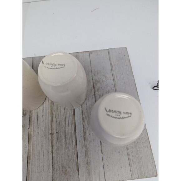 Vintage Set of 4 Vernonware Metlox Heavenly Days 5" Tumblers Cups Glasses MCM - Picture 10 of 12